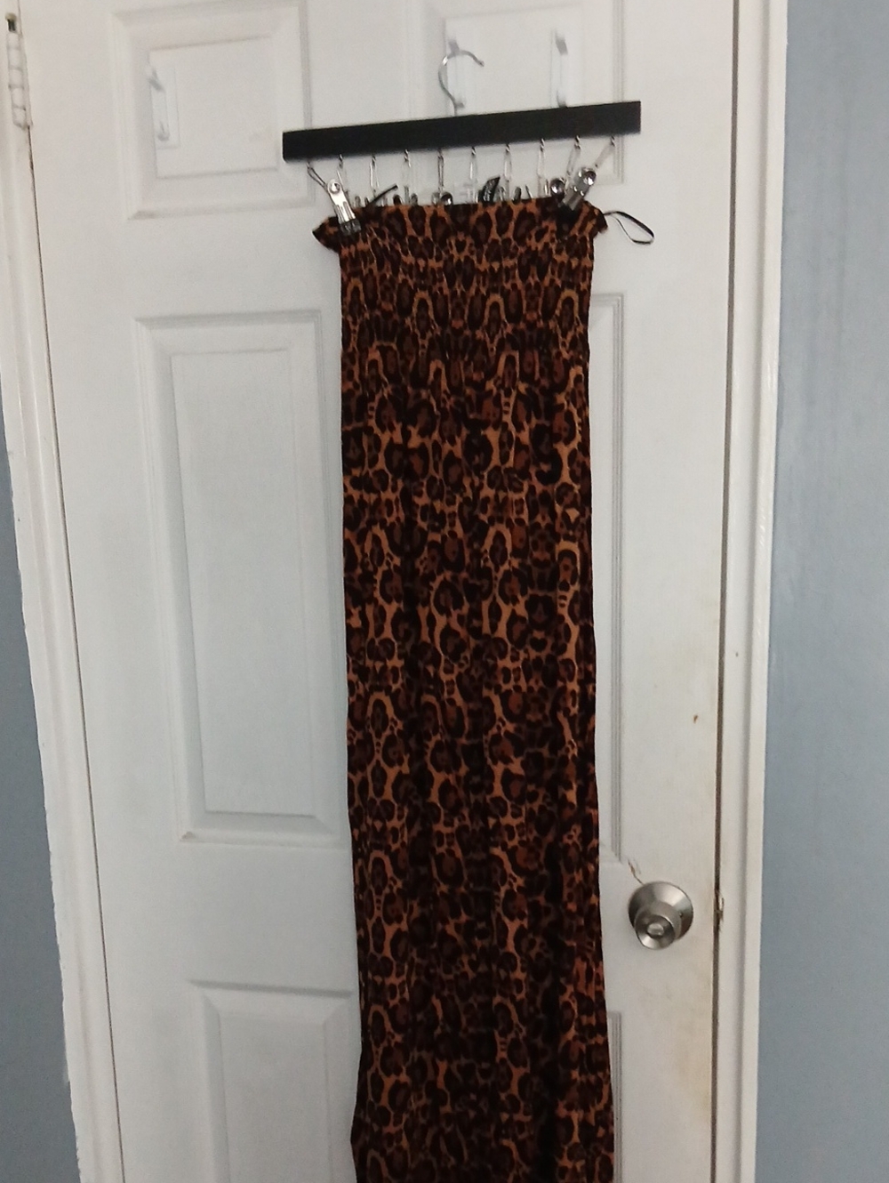 H&M Brown and Black Leopard Print Maxi Dress